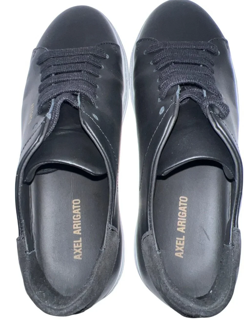 Axel Arigato Black Leather Low Top Sneakers Men's EU 40 US 7.5 Casual Shoes